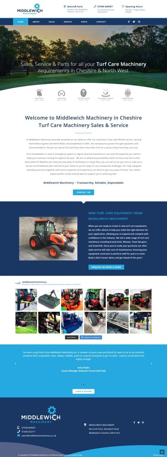 Middlewich Machinery Website screenshot